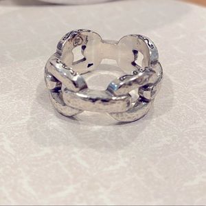 Sterling silver chain ring
